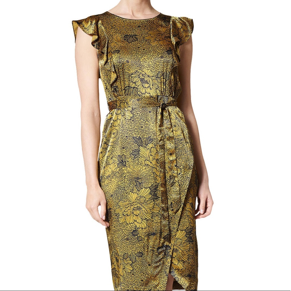 LK Bennett April Dress Citrine/Blue